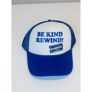 BLOCKBUSTER VIDEO HAT * BE KIND REWIND! * Snap Back Trucker Adult Cap